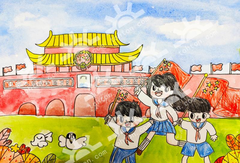 喜迎二十大 
童心向党